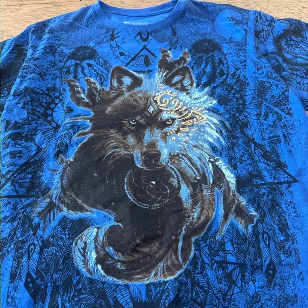 Buffalo Outdoors Road Wear Wolf Dreamcatcher All Over Print T-Shirt Large (1062)